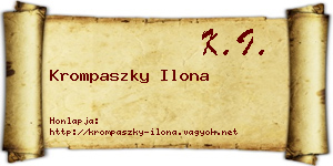 Krompaszky Ilona névjegykártya